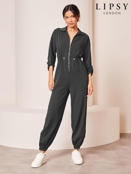 Lipsy Long Sleeve Boilersuit Jumpsuit (Q43039) | €15