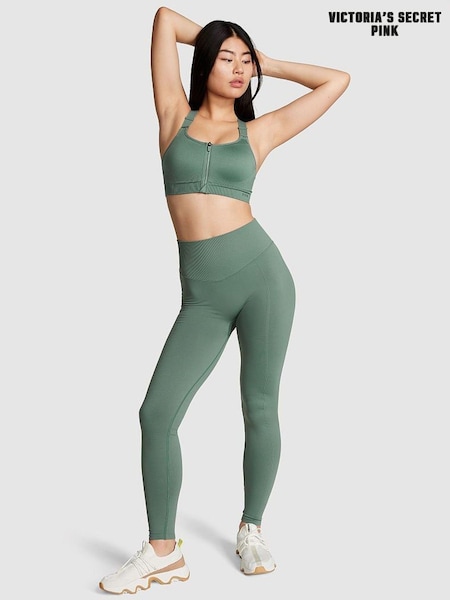 Victoria's Secret PINK Fresh Forest Green Seamless Workout Legging (Q43137) | €22