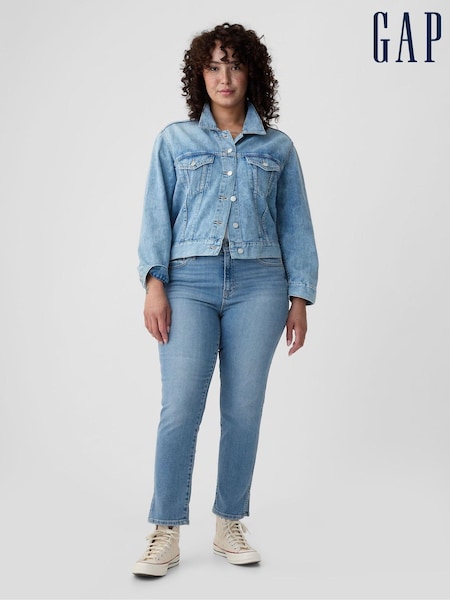 Gap Blue Split Hem High Waisted Ankle Length Vintage Slim Jeans (Q43292) | €79