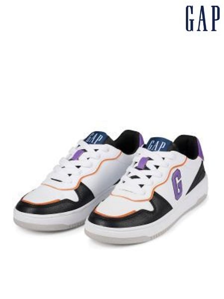 Gap White, Purple and Black Boston Low Top Trainers (Q43482) | €93