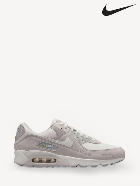 Nike Grey/White Air Max 90 Trainers (Q43619) | €121