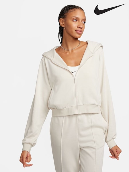 Nike Light Wood Natural Sportswear Chill Terry Loose Full-Zip French Terry Hoodie (Q43692) | €43