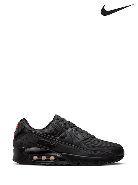 Nike Black/Grey Air Max 90 Trainers (Q43722) | €108
