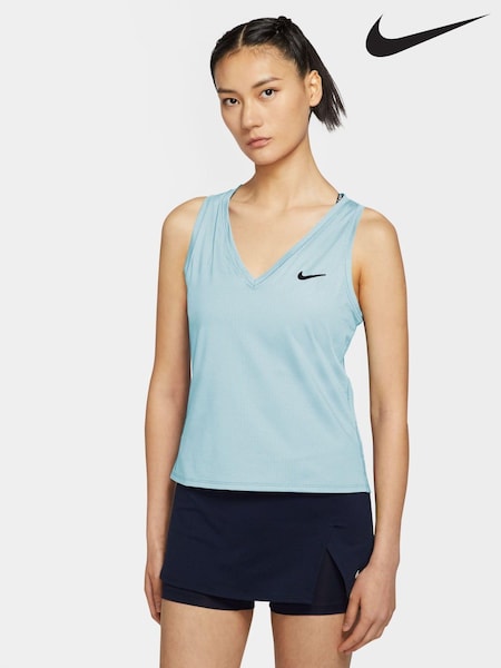 Nike Light Blue Court Victory Tennis Tank Top Vest (Q43755) | €13