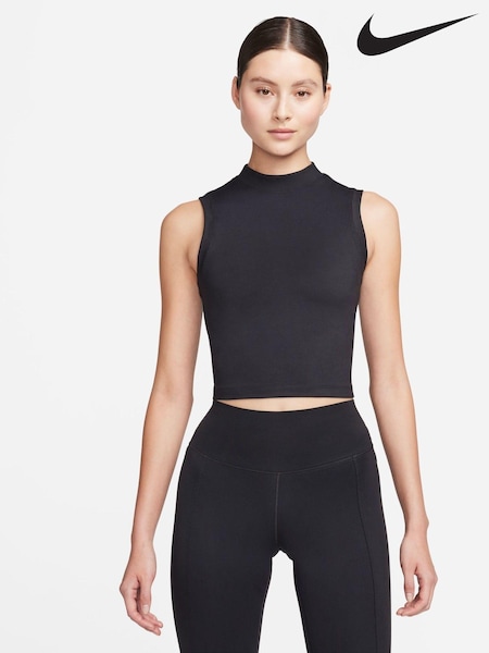 Nike Black Dri-FIT Mock-Neck Cropped Tank Top (Q43844) | €24