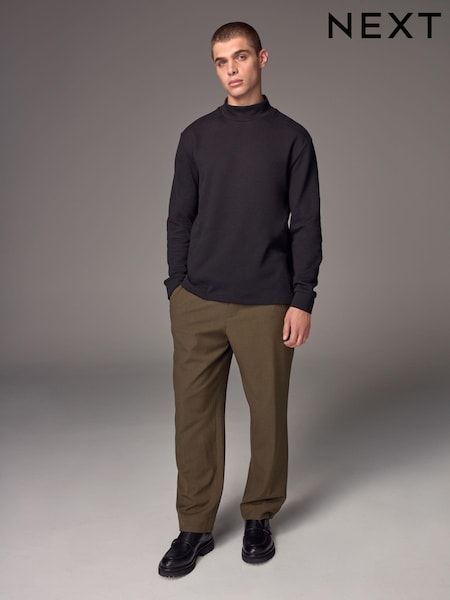 Black Soft Touch Long Sleeve Turtle Neck T-Shirt (Q44628) | €13
