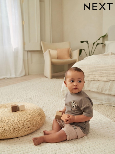 Schwarz/Weiß, Gepard - Baby T-Shirt and Shorts 2 Piece Set (Q44641) | 11 € - 14 €