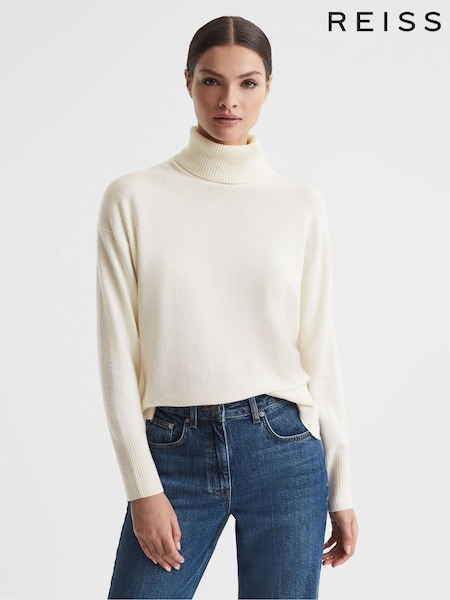 Reiss Cream Alexis Wool Blend Roll Neck Jumper (Q44792) | €140