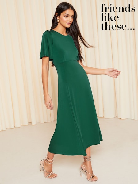 Friends Like These ITY Flutter Short Sleeve Midi Dress (Q45185) | 27 €
