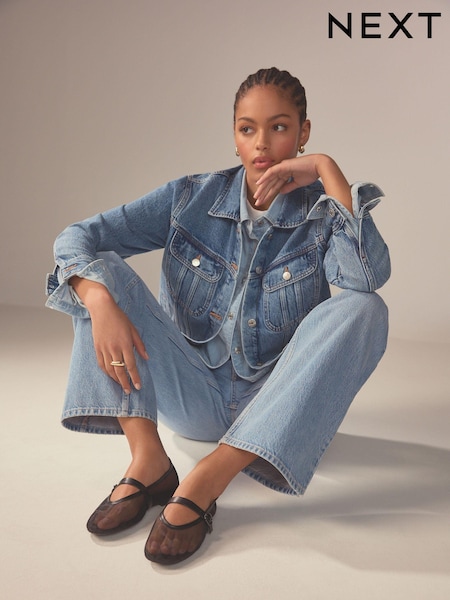 Black Forever Comfort® Mesh Mary Jane Shoes (Q45303) | €11