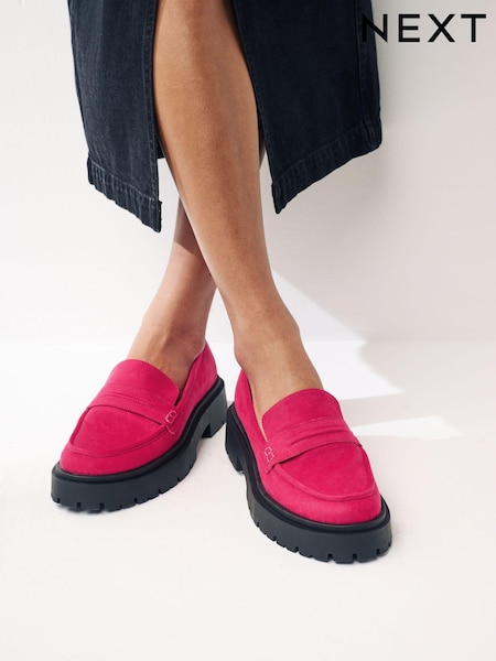 Růžová - Forever Comfort® Standard/wide Fit Chunky Loafers (Q45312) | 690 Kč