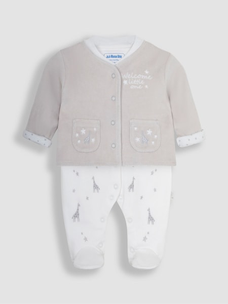 JoJo Maman Bébé 2-Piece Welcome Little One Sleepsuit & Jacket Set (Q45439) | 45 €