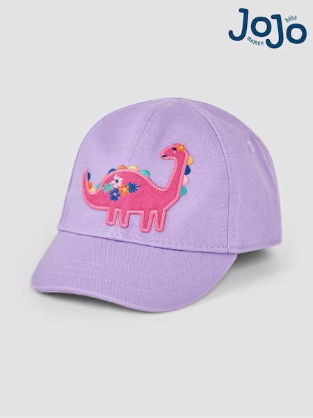 JoJo Maman Bébé Lilac Dino Embroidered Cap (Q45478) | €25
