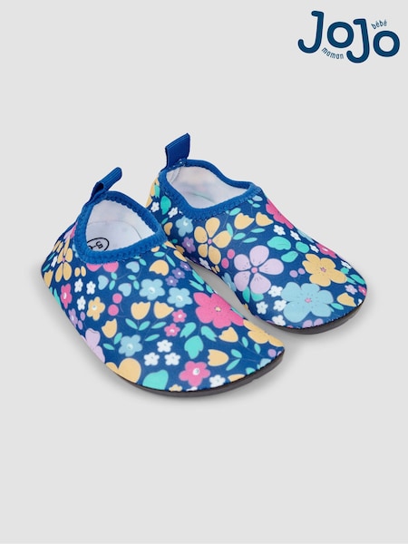 Blau mit floralem Muster - JoJo Maman Bébé Rutschfeste Badeschuhe (Q45494) | 20 €
