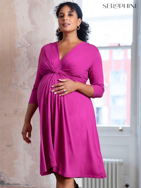 Seraphine Pink Jersey Knot Dress (Q45679) | €25