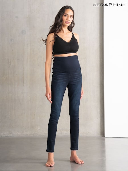 Seraphine Blue Stretch Wide Flare Denim Jeans (Q45710) | €86