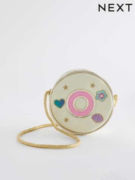 Cream O Initial Patch Canvas Bag (Q45727) | €10