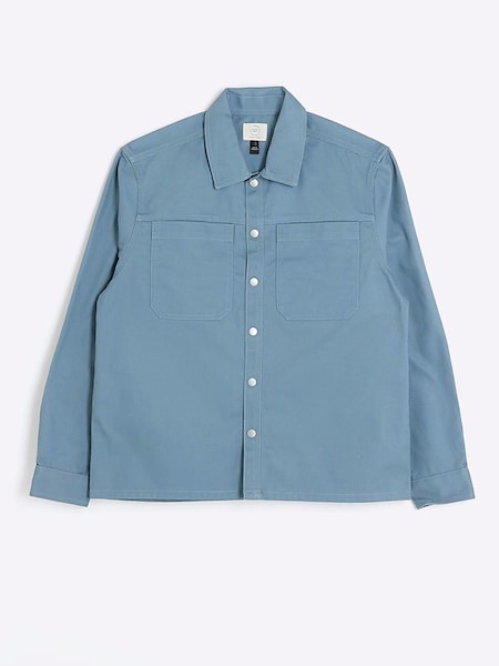 River Island Blue Popper Front Overshirt (Q45825) | €21