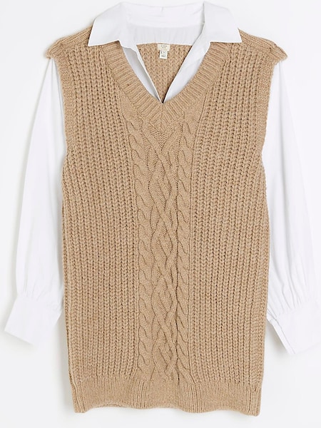 River Island Brown Hybrid Dress (Q45843) | €21.50