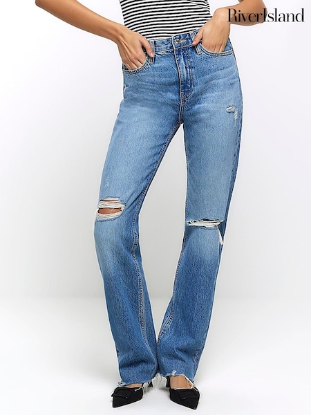 Rupt drepți cu talie înaltă fără River Island - Stretch Jeans (Q45865) | 186 LEI