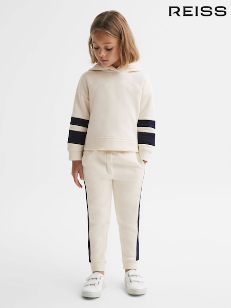 Reiss Ecru Cara 9-13 yrs Cotton Blend Colourblock Hoodie and Joggers Set (Q45950) | €95