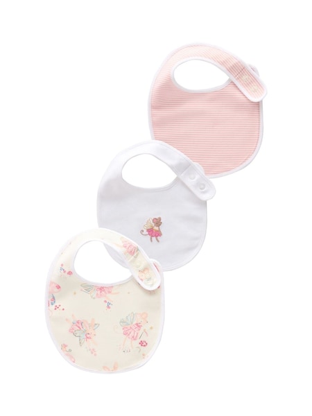 rožnata Fairy - Baby 100% Cotton Bibs 3 Pack (Q46075) | € 7