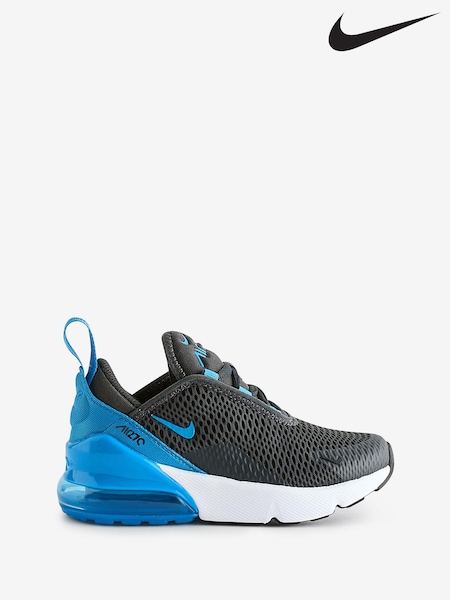 Черные/синие - Nike Junior Air Max 270 Trainers (Q46098) | €44