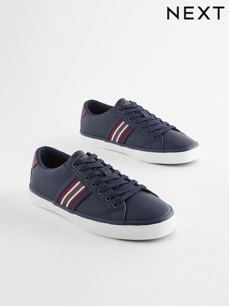 Navy Blue Side Stripe Trainers (Q46102) | €37