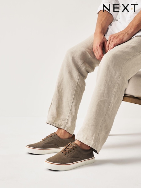 Khaki Green Classic Canvas Pumps (Q46108) | $45