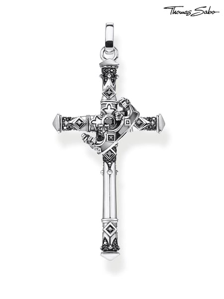 Thomas Sabo Black Majestic Crown Cross Pendant (Q46116) | €345