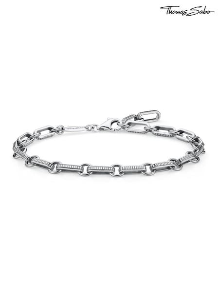 Thomas Sabo Silver Tone 925 Blackened Adjustable Link Bracelet (Q46195) | €159