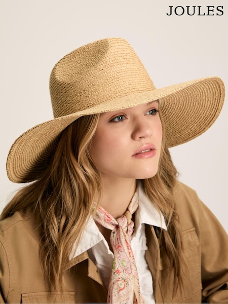 Joules Seville Natural Straw Fedora Hat (Q46316) | €33.50