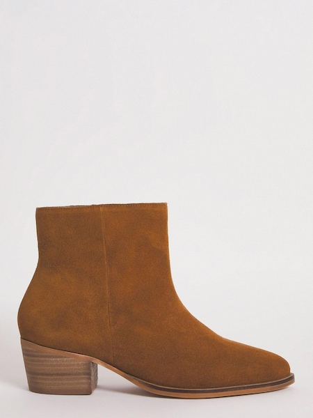 JD Williams Tan Western Boots in Extra Wide Fit (Q47224) | €31