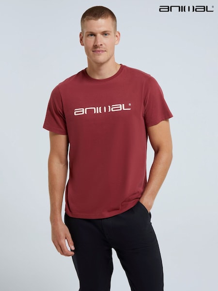 Animal Red Classico Mens 100% Cotton T-Shirt (Q47297) | AED67