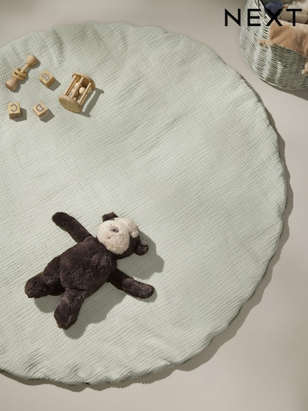 Sage Green Pom Baby Mat (Q48158) | $59