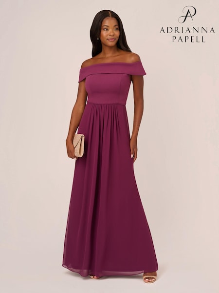 Adrianna Papell Crepe Chiffon Gown (Q48245) | €83