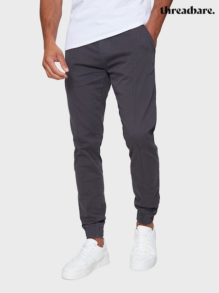 Threadbare Grey Slim Fit Cuffed Casual Trousers With Stretch (Q48545) | 1,802 UAH