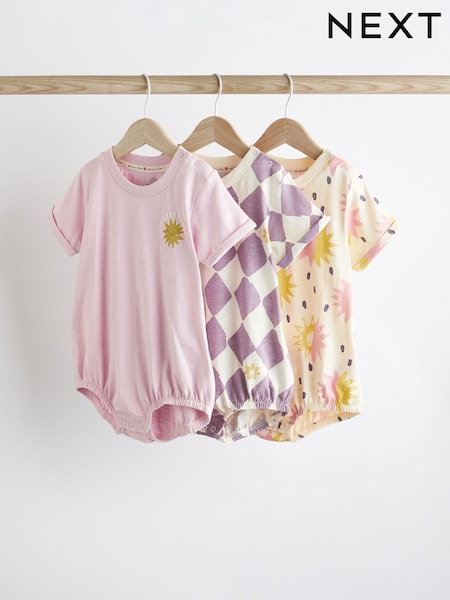 Pink purple skater - حزمة من 3 ثياب أطفال تيشرت للبيبي (Q48950) | ‏57 د.إ.‏ - ‏71 د.إ.‏