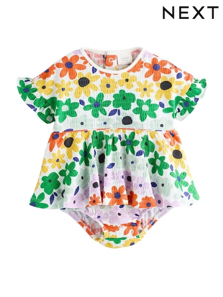 Pisane cvetlice - Baby Skirted Romper (Q48961) | € 6 - € 8