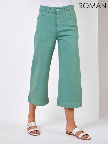 Roman Green Green Denim Culottes (Q48992) | €21.50