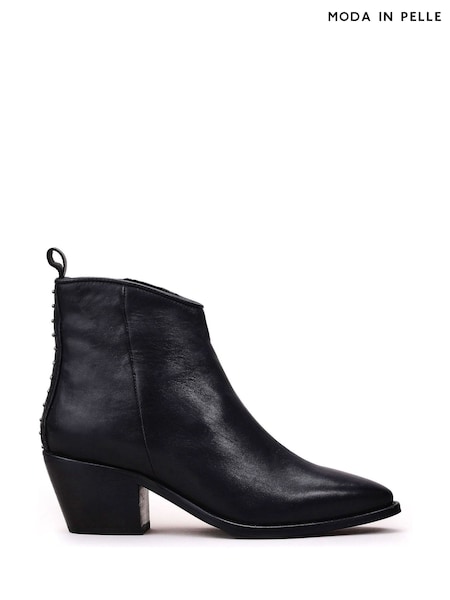 Moda In Pelle Camola Plain Chunky Lace-Up Black Ankle Boots (Q49274) | €138