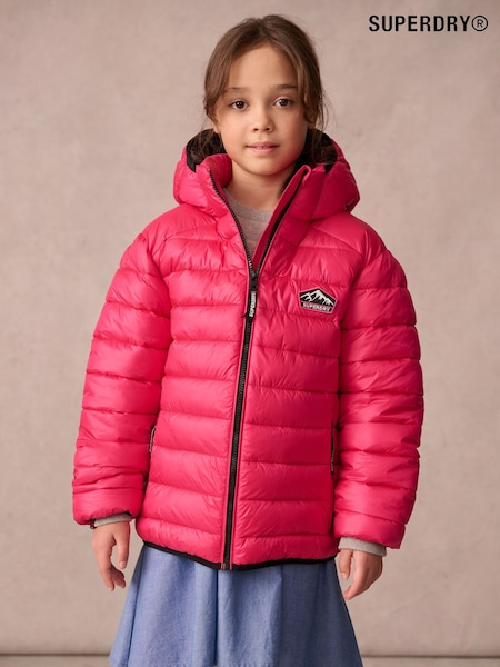 ורוד - Superdry Fuji Puffer Coat (Q49515) | ‏226‏₪ - ‏236‏ ₪