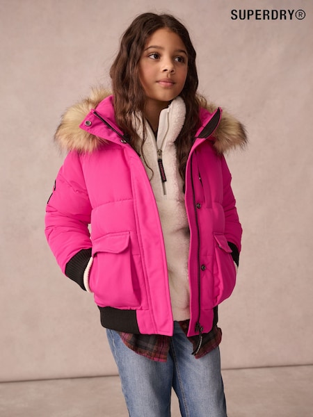 ורוד - Superdry Everest Bomber Coat (Q49520) | ‏312‏₪ - ‏322‏ ₪