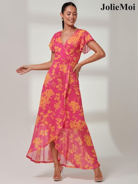 Jolie Moi Gisselle Ruffle Hem Mesh Maxi Dress (Q49547) | 59 €