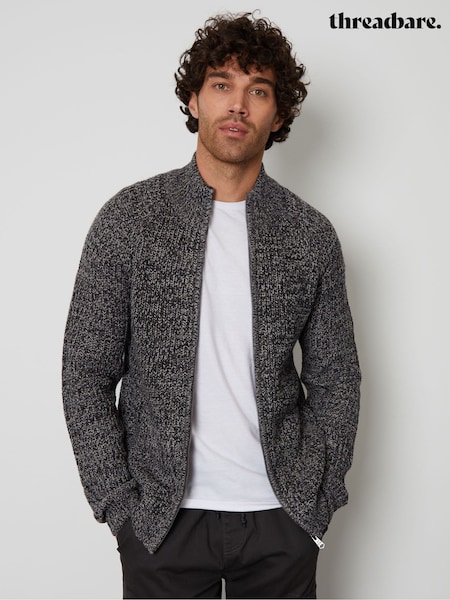 siva - Threadbare Grey Zip Up Cardigan (Q49573) | € 37