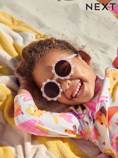 Peach Pink Flower Sunglasses (Q49599) | €8 - €11