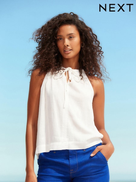 Ярко-синий - Double Button Denim Shorts (Q49990) | €8