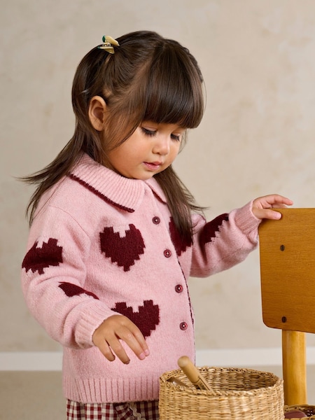 Pink - Mamas & Papas Heart Cardigan