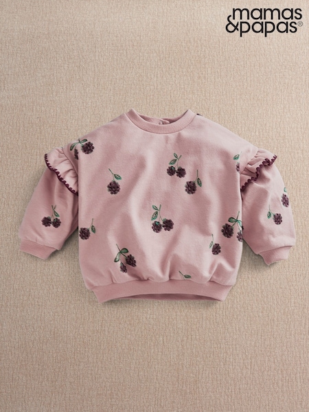 Pink - Mamas & Papas Bramble Print Sweatshirt