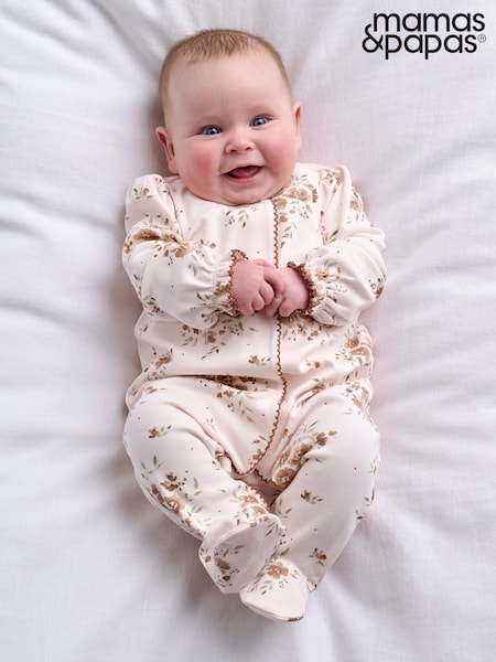 Rosa - Mamas & Papas Large Floral Print Sleepsuit